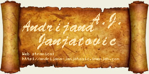 Andrijana Janjatović vizit kartica